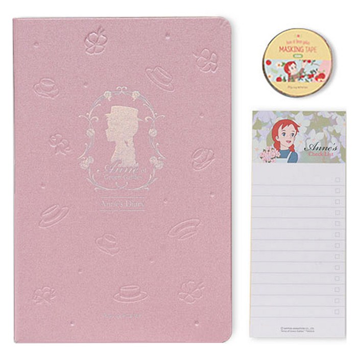 플라잉웨일즈 빨강머리앤 만년형 다이어리 + 체크리스트 + 마스킹 테이프 세트