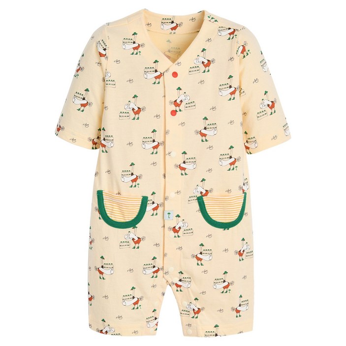 모이몰른 아동용 두디 모달 싱글 칠부 우주복 M242UUN25P