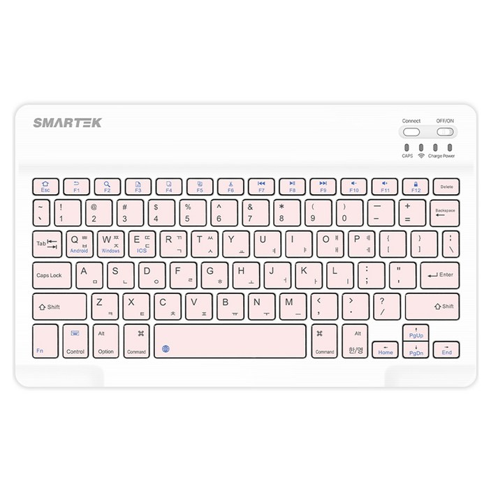 스마텍 저소음 C타입 충전식 슬림 미니 블루투스 무선 텐키리스 키보드