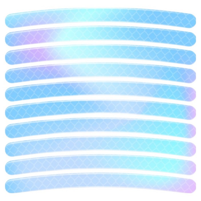 스코라 야간 시인성 휠 반사 스티커 오로라 7mm x 9cm 40p