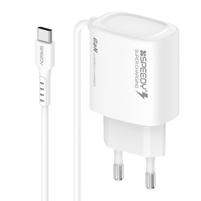 스피디 PD 25W PPS 초고속 C타입 케이블 일체형 충전기