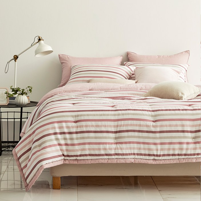 로라애슐리 올리버 스트라이프 60수 모달 차렵이불