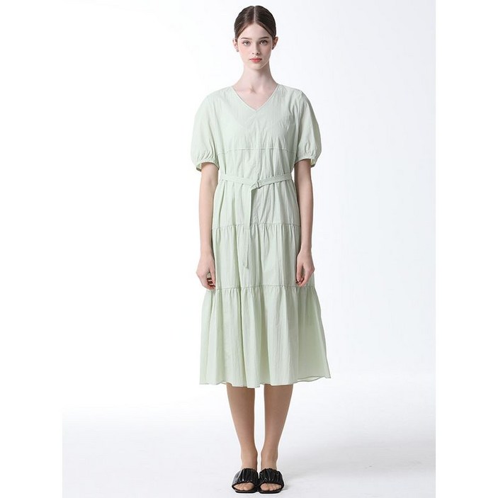 쉬즈미스 티어드 볼륨 원피스  택가격  296000원