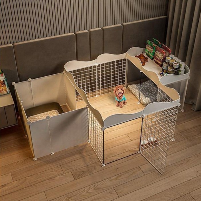 FONOW 가드레일 강아지울타리  강아지 울타리 화장실 1실 1홀