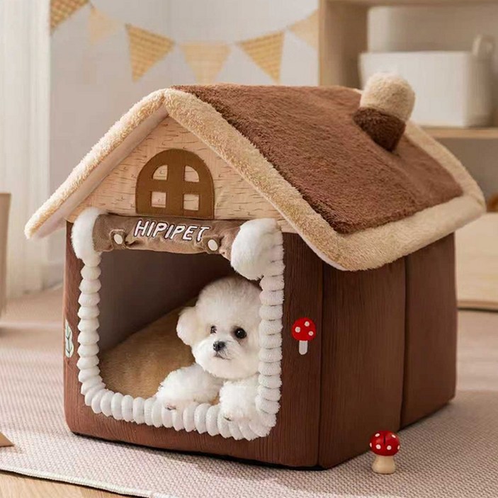 즈이리빙 따뜻한 강아지 집 소프트 편안함 분리 가능