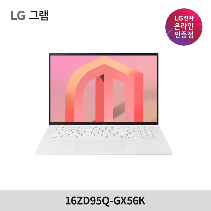 LG전자 그램 16ZD95QGX56K 40.6cm 대화면 초고해상도 노트북, 16ZD95QGX56K, Win11 Home FPP, 16GB, 512GB, 코어i5, 화이트