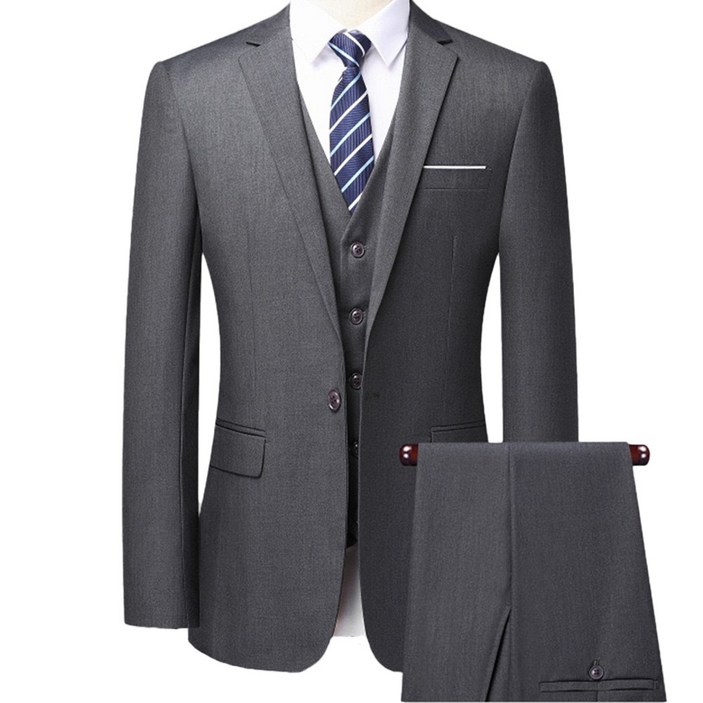스타일닥터 2026 트렌디 남성용 정장세트 슬림핏 데일리 자켓+바지+조끼 세트