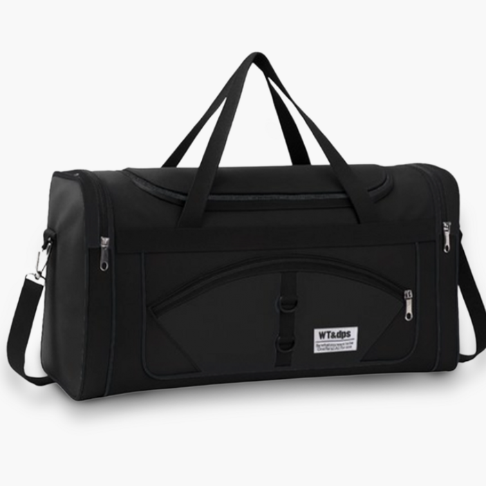 핫쏘잇 다중포켓 빅사이즈 대용량 더플백, 블랙, 1개