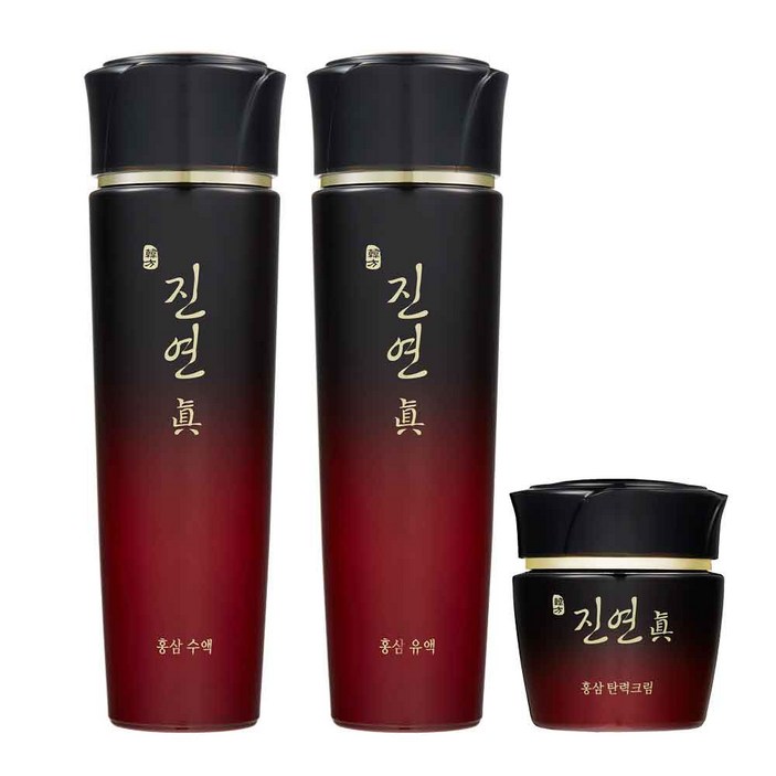 [3종]코리아나 진연진 홍삼 유액+수액+탄력크림+쇼핑백, 1세트