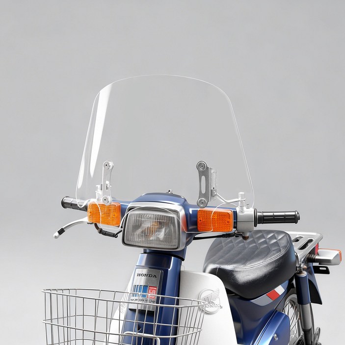 CUBLAND 슈퍼커브110 윈드스크린 18-26년식 투명 바람막이 35cm, 1개