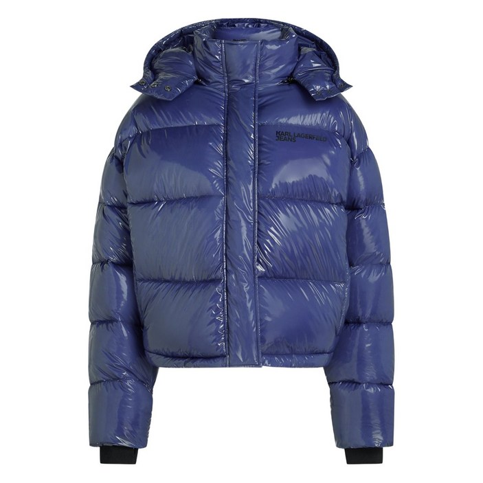 칼라거펠트진 로고 프린트 패딩 재킷