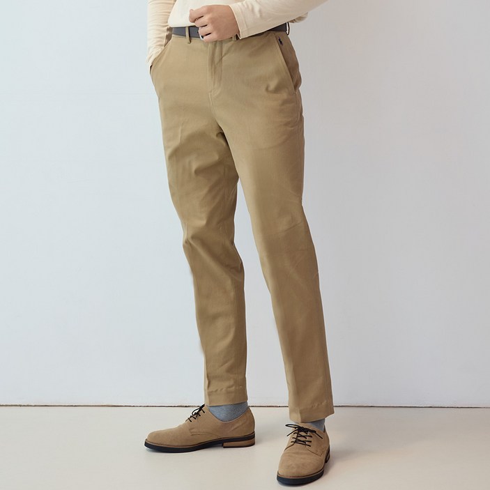 라파클럽 남성 면 트윌 정장 롱 팬츠 스탠다드 핏 바지