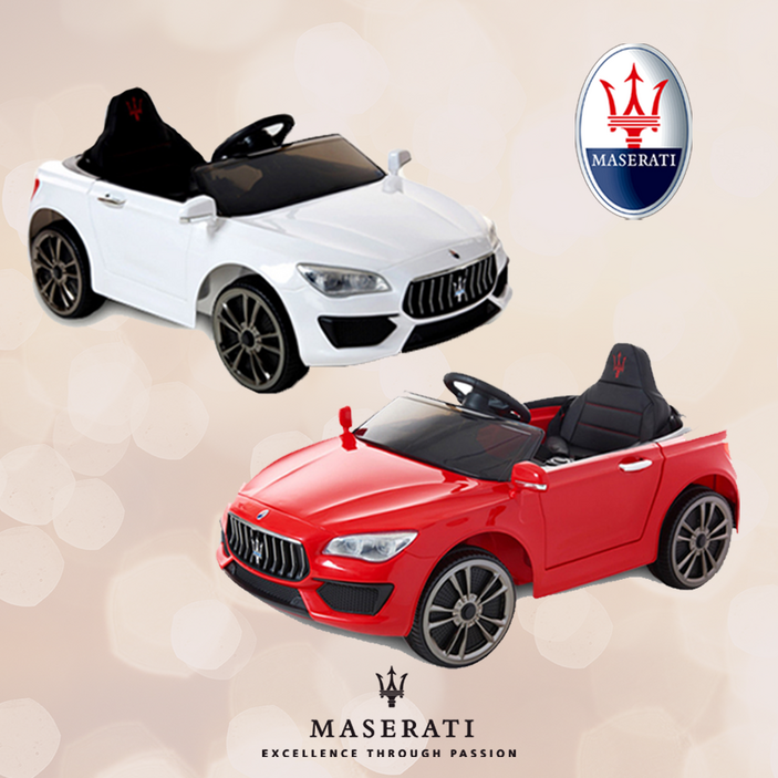 마세라티 콰트로포르테 에피크 정품 마세라티 유아 전동차 어린이 아기 자동차 선물, 화이트