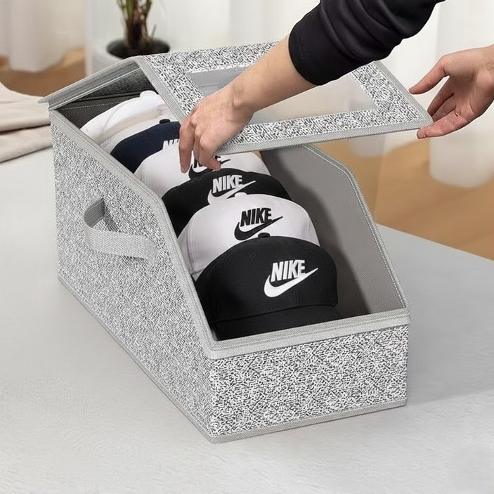 하이호프 먼지가 안쌓이는 대용량 다용도 모자 정리함