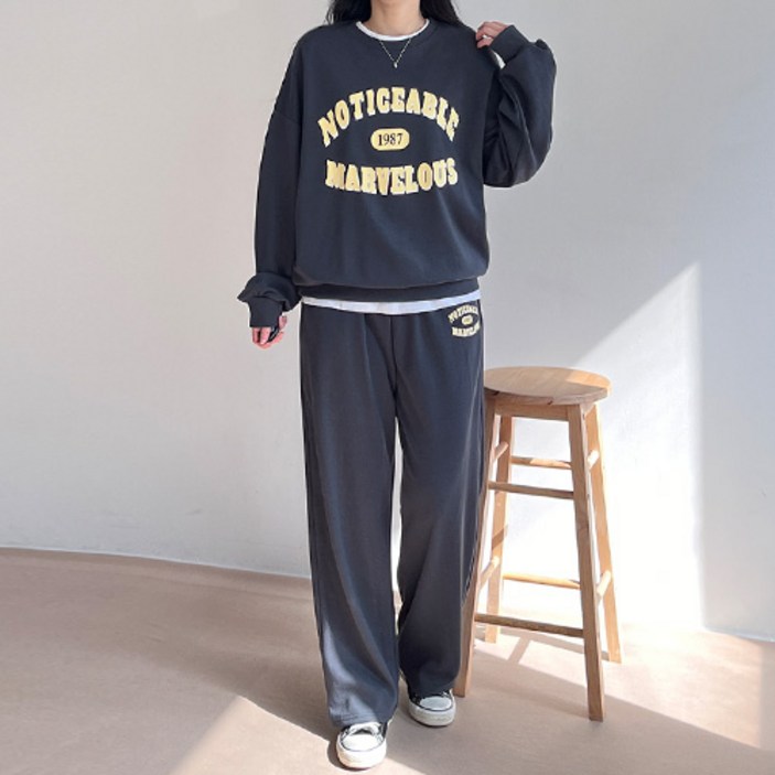 걸즈팩토리 여성용 노보드 캐주얼 데일리 트레이닝복세트 국내제작