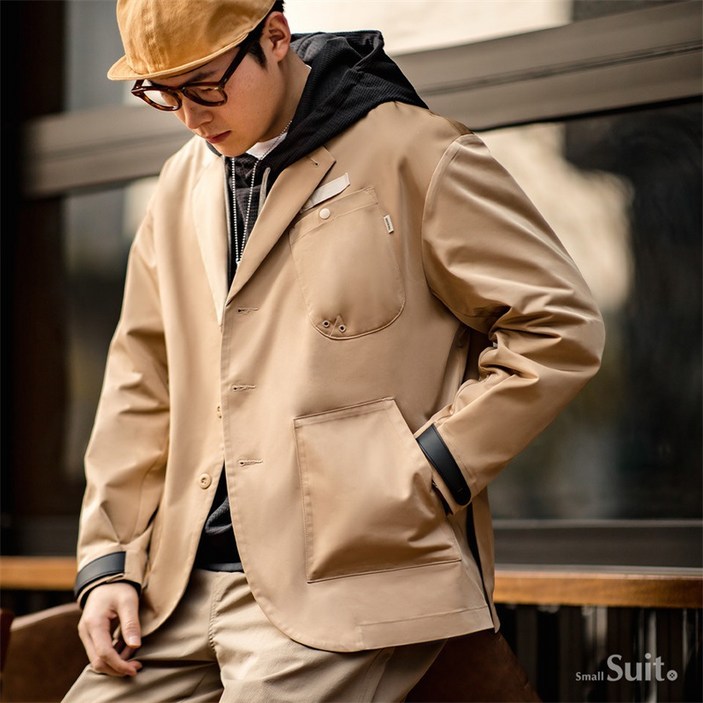 남자 정장 코트 더블 칼라 정장 자켓 헐렁 춘추계절 FXTW2301613