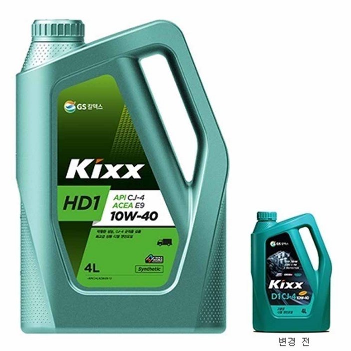 Kixx HD1 E9 CJ4 10W40 6L 고급 디젤 엔진오일, 단일상품