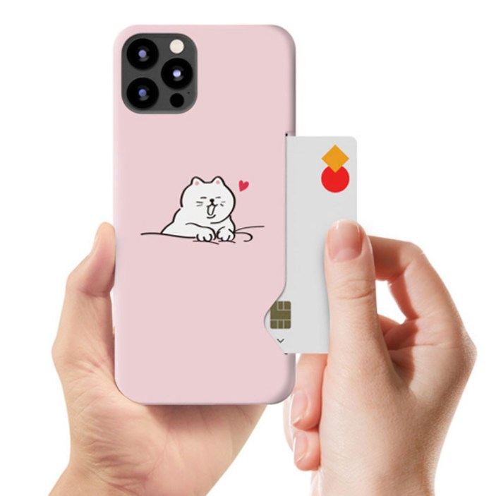 시안샵 TRY 카드하드케이스_뚱냥이 / 아이폰13 12 11 MINI PRO MAX 7 8 SE2 XS XR