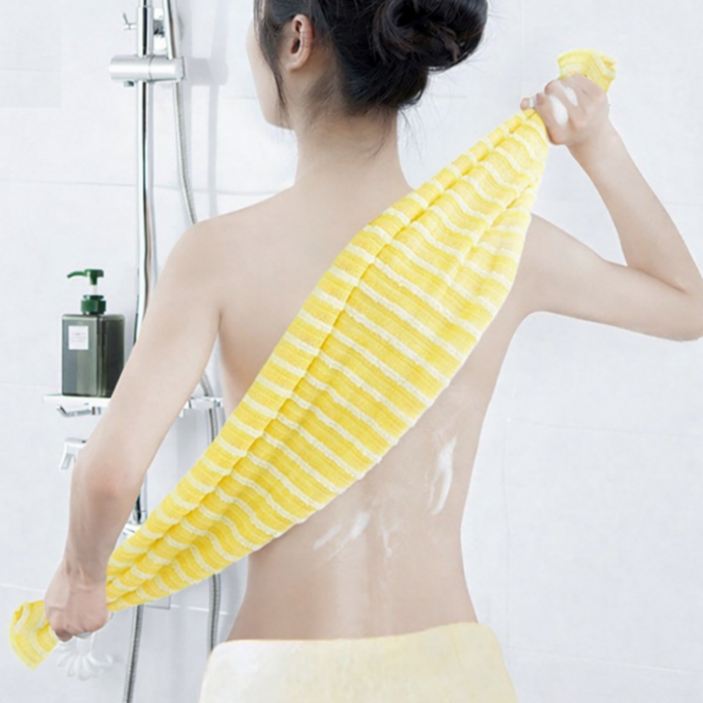 럭키라이프 울트라소프트 미끄러지듯 아주 부드러운 샤워타올, 1세트, 3개입, 옐로우