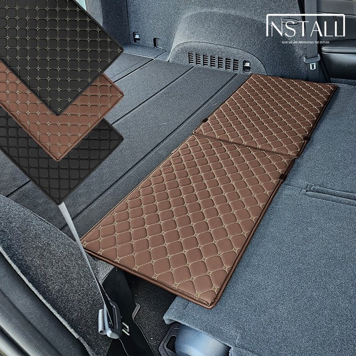 인스톨 차박 트렁크평탄화 퀄팅매트 1개, 브라운브라운 실