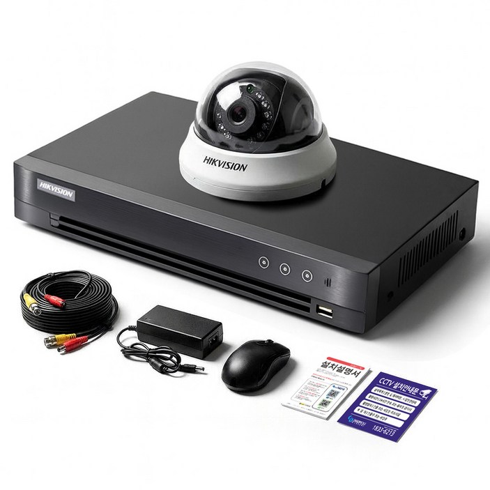 세계1위 하이크비전 200만화소 CCTV 녹화기 풀세트 HDD 1TB 하이박스 포함 보안용 카메라, 1개