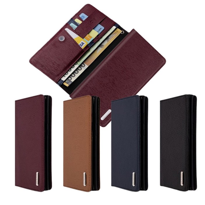 갤럭시S23울트라/SM-S918N 잭팟 하이클래스 천연소가죽 플립 케이스 현금 카드 수납 플립형