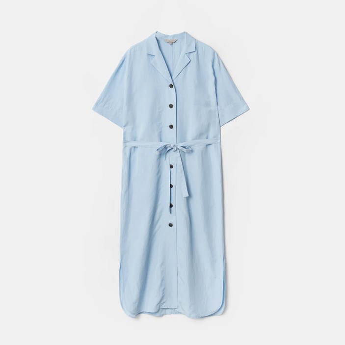 [BEANPOLE] 빈폴 레이디스 스카이 블루 리넨 블렌드 칼라 원피스 (BF1371C04Q)