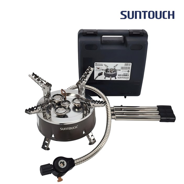 썬터치 통주물바디 고화력 캠핑버너 4구 강염버너 그리들버너 다이캐스팅 원형 ST-DS1F