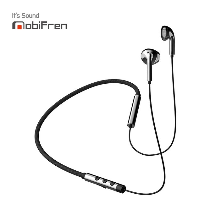 모비프렌 플렉스 L MFB-NB7100 블루투스 이어폰, 블랙, MFB-NB7100
