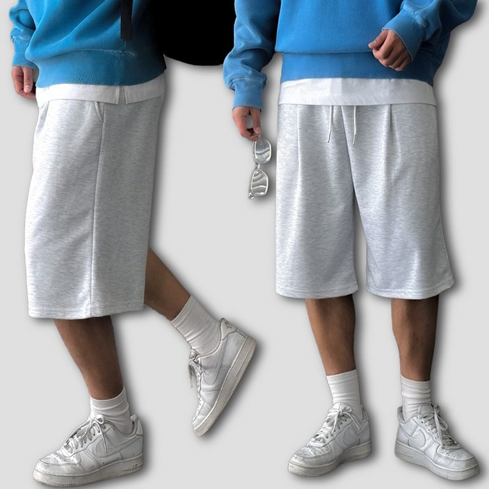 빠델 1+1당일출고 버뮤다팬츠 남자 짐웨어 헬스 운동복 6부 와이드반바지