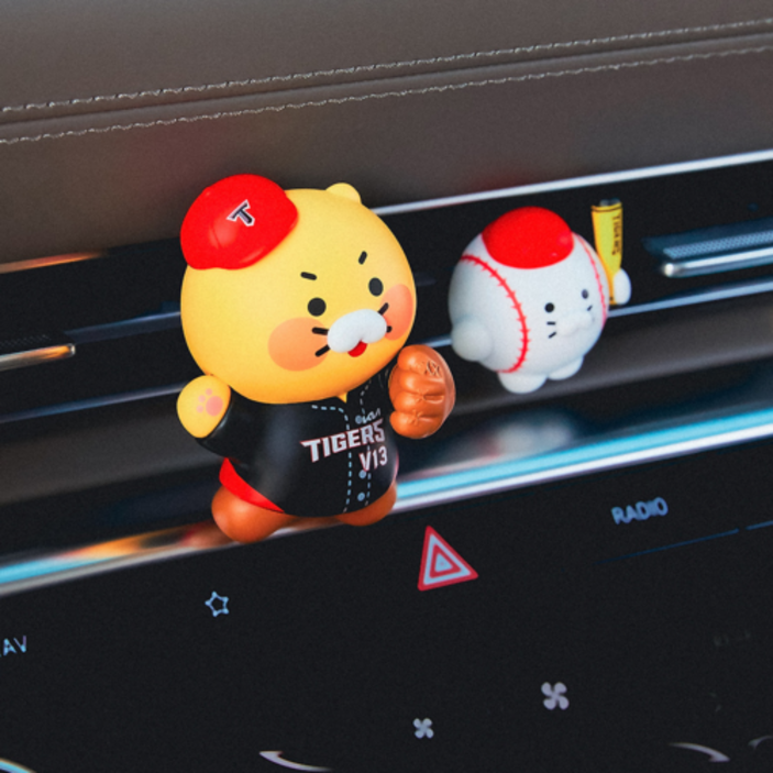 카카오프렌즈 야구단 춘식이 방향제 세트 송풍구형 기아 타이거즈