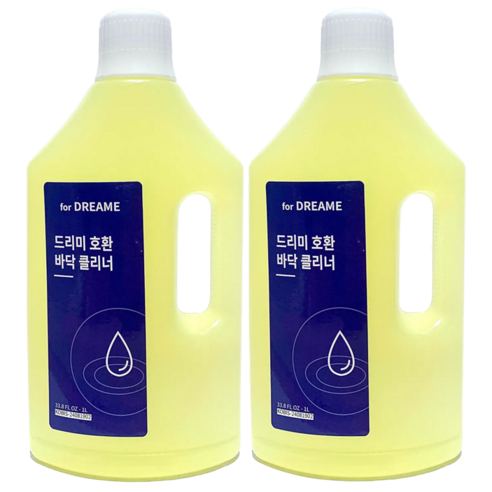 드리미 로봇청소기 전용 세제 클리너 소모품 호환 1L, 2개, 드림클리너
