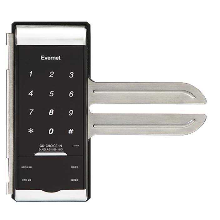 [무료설치] 에버넷 초이스글라스 강화유리문 상가유리문 번호키 현관문도어락 도어록, 방문설치, 초이스글라스N(번호전용) 단문형