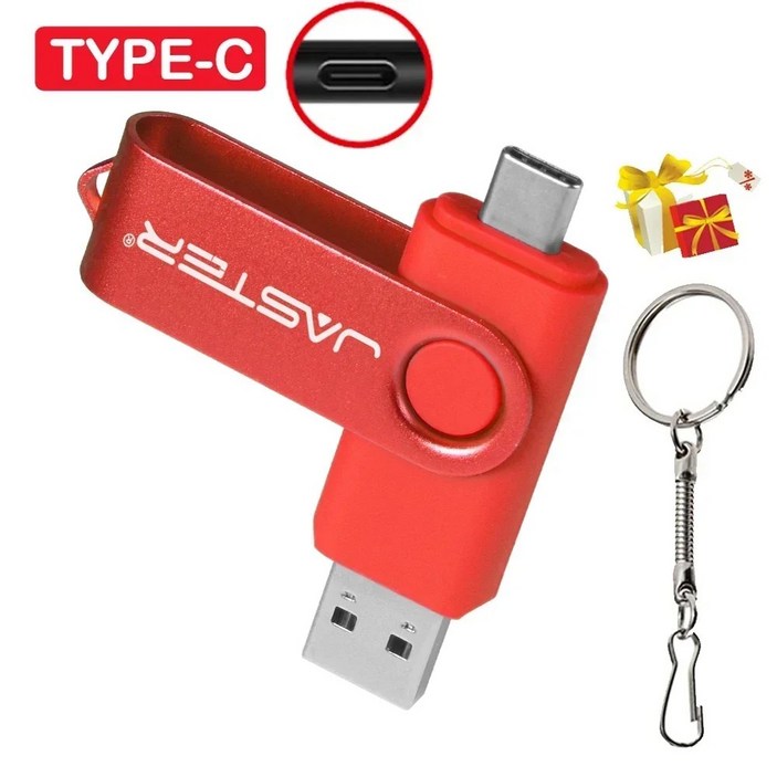 TYPE C USB 플래시 드라이브 128GB 실제 용량 펜 64GB 키 체인 메모리 스틱 크리 에이 티브 비즈니스 선물 레드 U 디스크 블루 32G