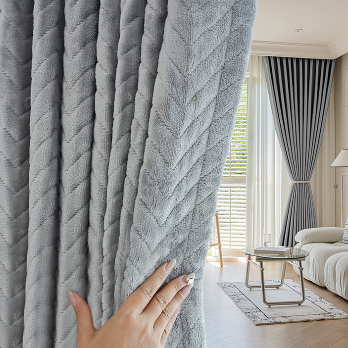 하루꿈  프리미엄  4중방한 두꺼운 도톰한 패딩커튼 방풍 방한 방음 암막 커튼 사계절 보온커튼