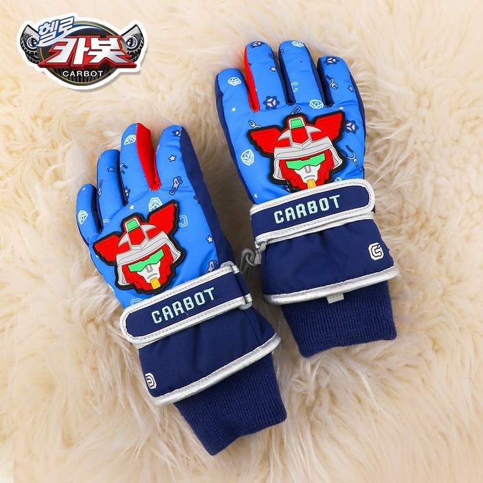 코지24 헬로카봇 아동스키장갑 어린이 초등 키즈 방한 눈썰매 스노우보드 생활방수 겨울 패딩 두꺼운 따뜻한 겨울용 손가락 장갑