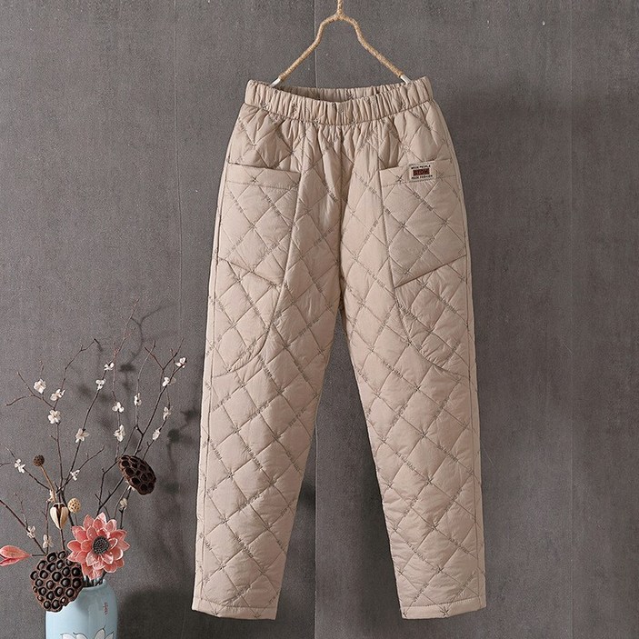 POMTOR 겨울 기모 바지 패딩 방한 웰론 캐주얼 바지