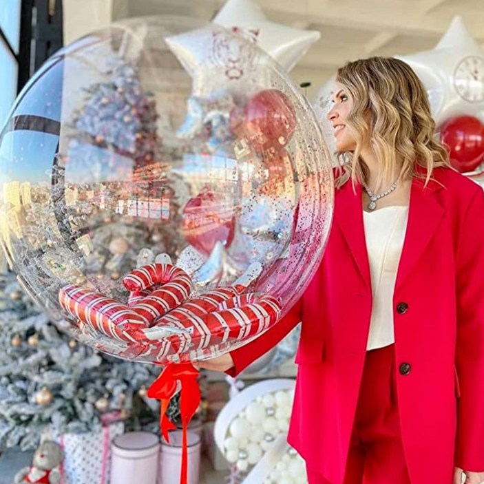 CEUQIESO 10pcs- 보보 풍선, PVC 풍선, 24 인치 / 30 인치 / 32 인치 / 36 인치 헬륨 스타일 투명 풍선, 버블 보보 풍선, 크리스마스 결혼식, 생일 파, 10개, 36인치 보보 풍선