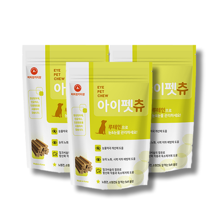 아이펫츄 강아지 눈물자국 루테인 영양제, 3개, 3개, 눈물개선/눈건강, 아이펫츄