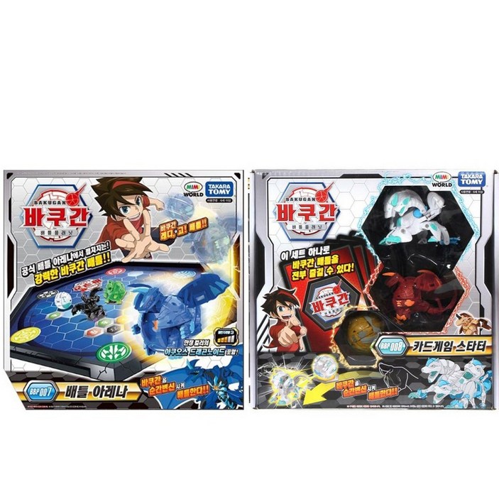 미미월드 바쿠간 BBP 007 배틀아레나 로봇장난감+BBP 036 카드게임 스타터vol 2, 해당없음, 1개