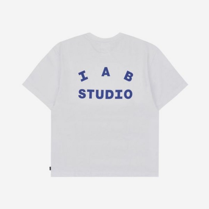 [정품] 아이앱 스튜디오 티셔츠 화이트 네이비 - 22FW IAB Studio 티셔츠White Navy 여자 반팔 라운드티 428450