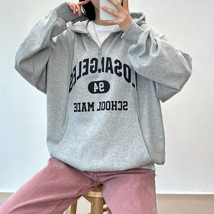 걸즈팩토리 여성용 마드락반업 오버핏 후드티셔츠 걸즈팩토리 여성용 마드락반업 오버핏 후드티셔츠