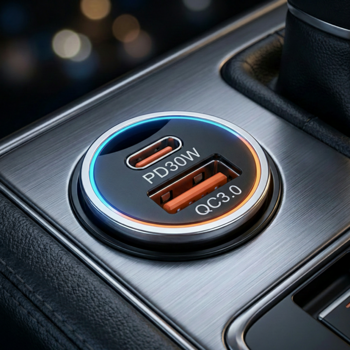 세븐케이 차량용 QC3.0 PD 고속충전 C타입 멀티 매립형 시거잭