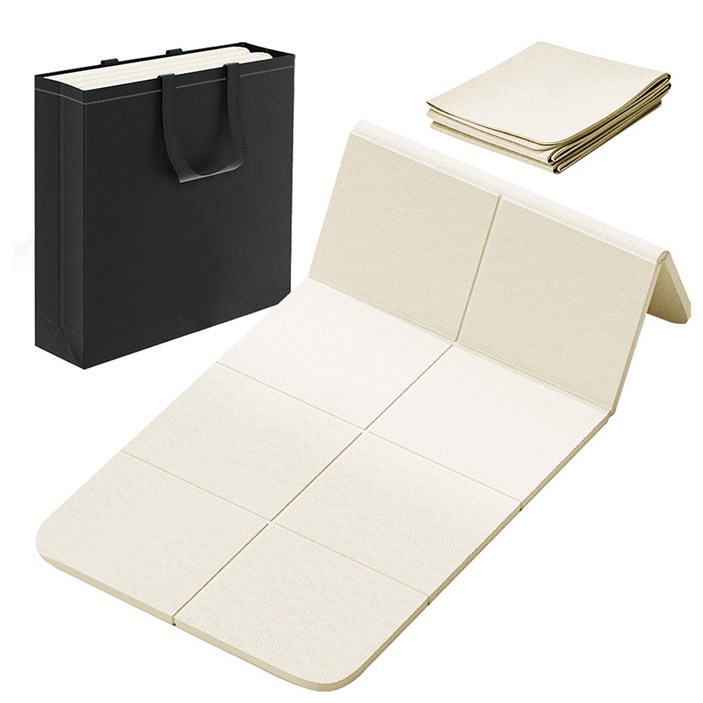 FONOW 요가매트 접이식 수납 고급 소재 소음방지+파우치