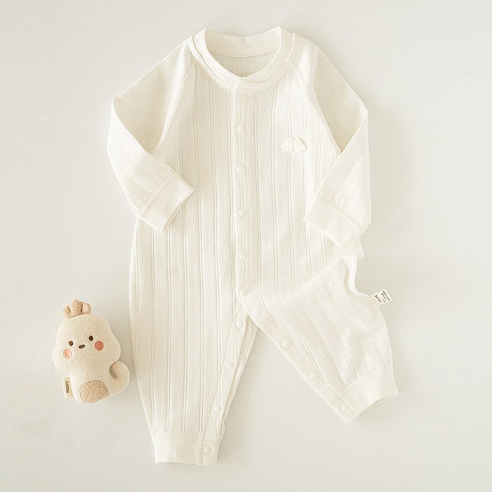 에뜨람 순면 아기 실내 우주복 긴팔 내의 신생아 바디슈트 내복 잠옷 배앓이방지