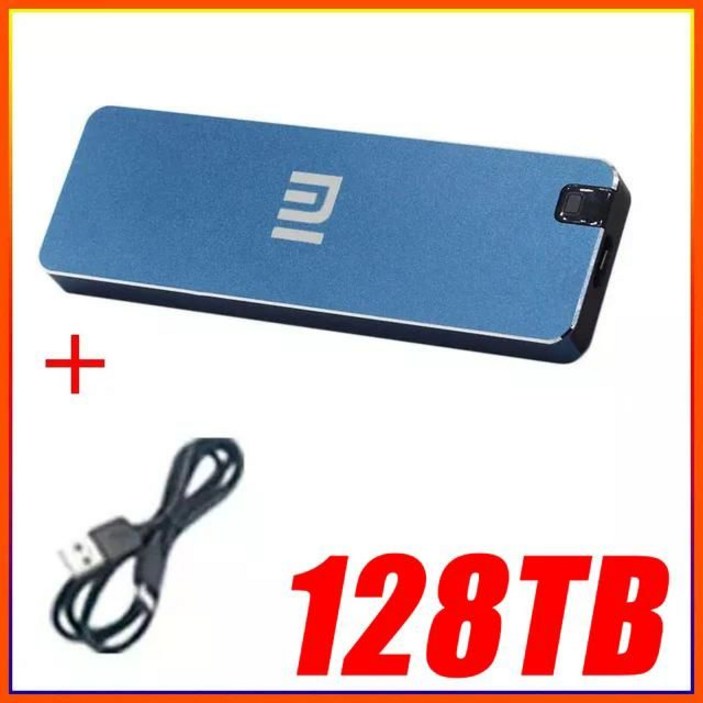 샤오미 오리지널 고속 SSD 외장하드 드라이브 저장장치 PC 노트북 C타입 USB 3.2 인터페이스 1TB 2TB 512TB, 128TB Blue Original