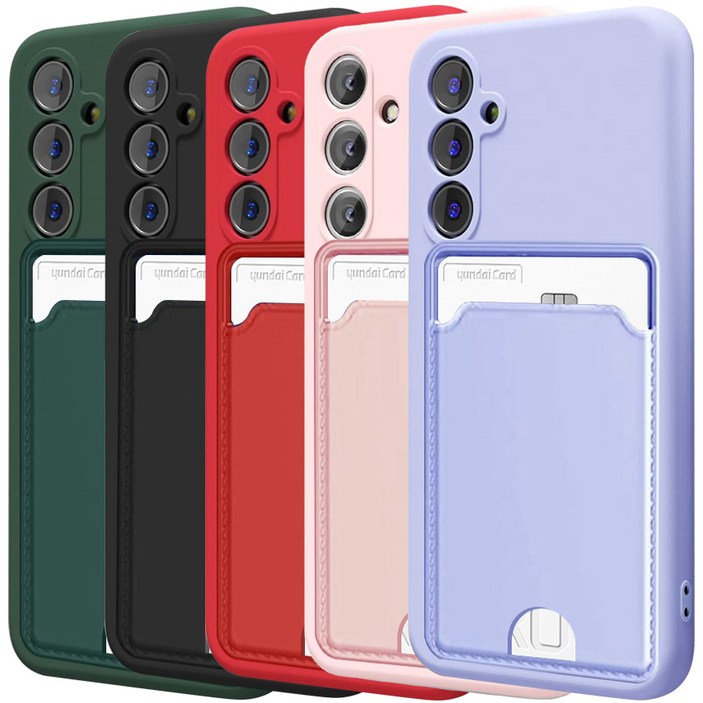 벌크온 갤럭시 버디3 A15 카드 수납 포켓 카메라 보호 풀커버 실리콘 컬러 휴대폰 케이스