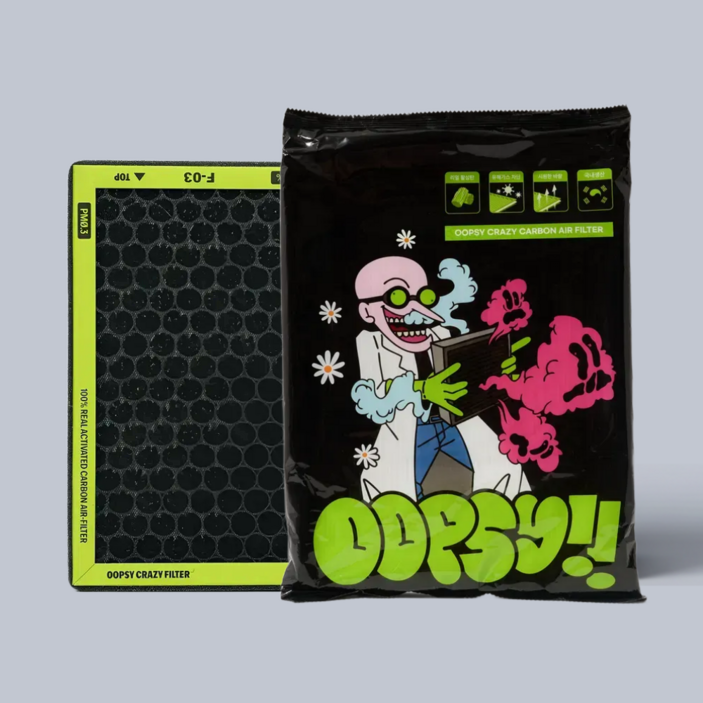 웁시 0.3PM 차량용 리얼 활성탄 에어컨 필터, 1개, F45