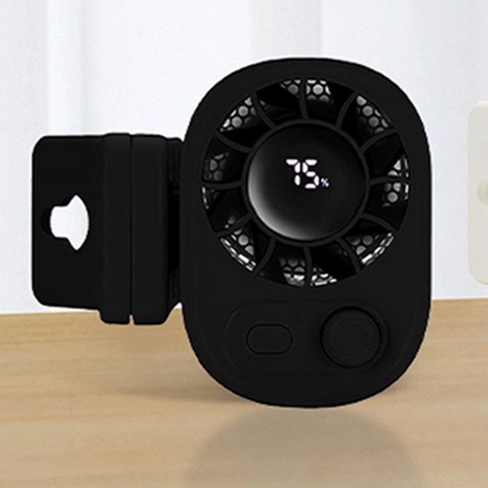 모두일상 100단 바람조절 클립형 휴대용 무선 집게 선풍기 USB충전식 저소음 핸즈프리, 블랙