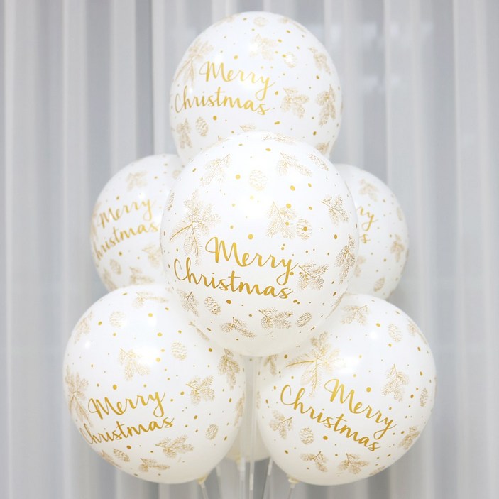 파티짱 풍선 10세트 혼합 풍선 생일 파티 크리스마스 할로윈 졸업, 골든크리스마스 10세트